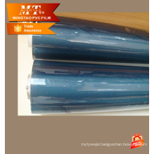 transparent blue pvc super clear film for making bag